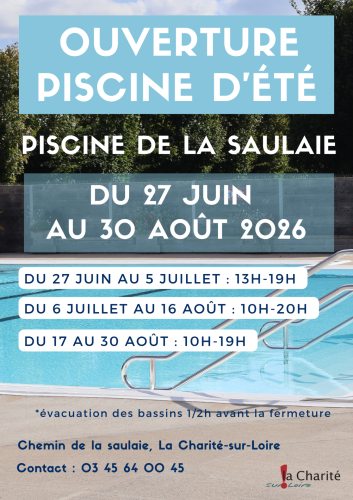 Ouverture piscine été 2026