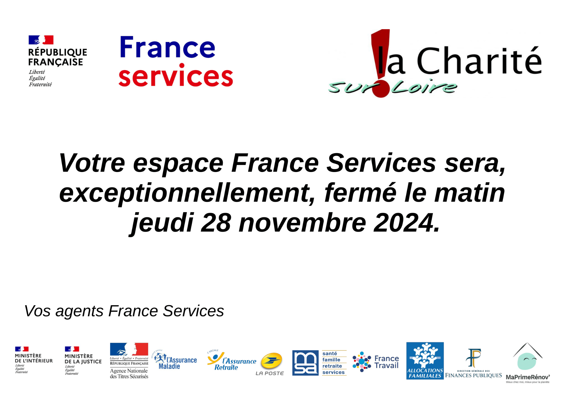 Info France Services du jeudi 28 novembre 2024