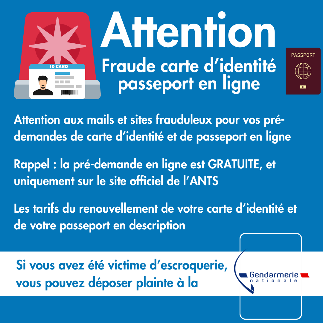Attention site fraude passeport ou carte d'identité
