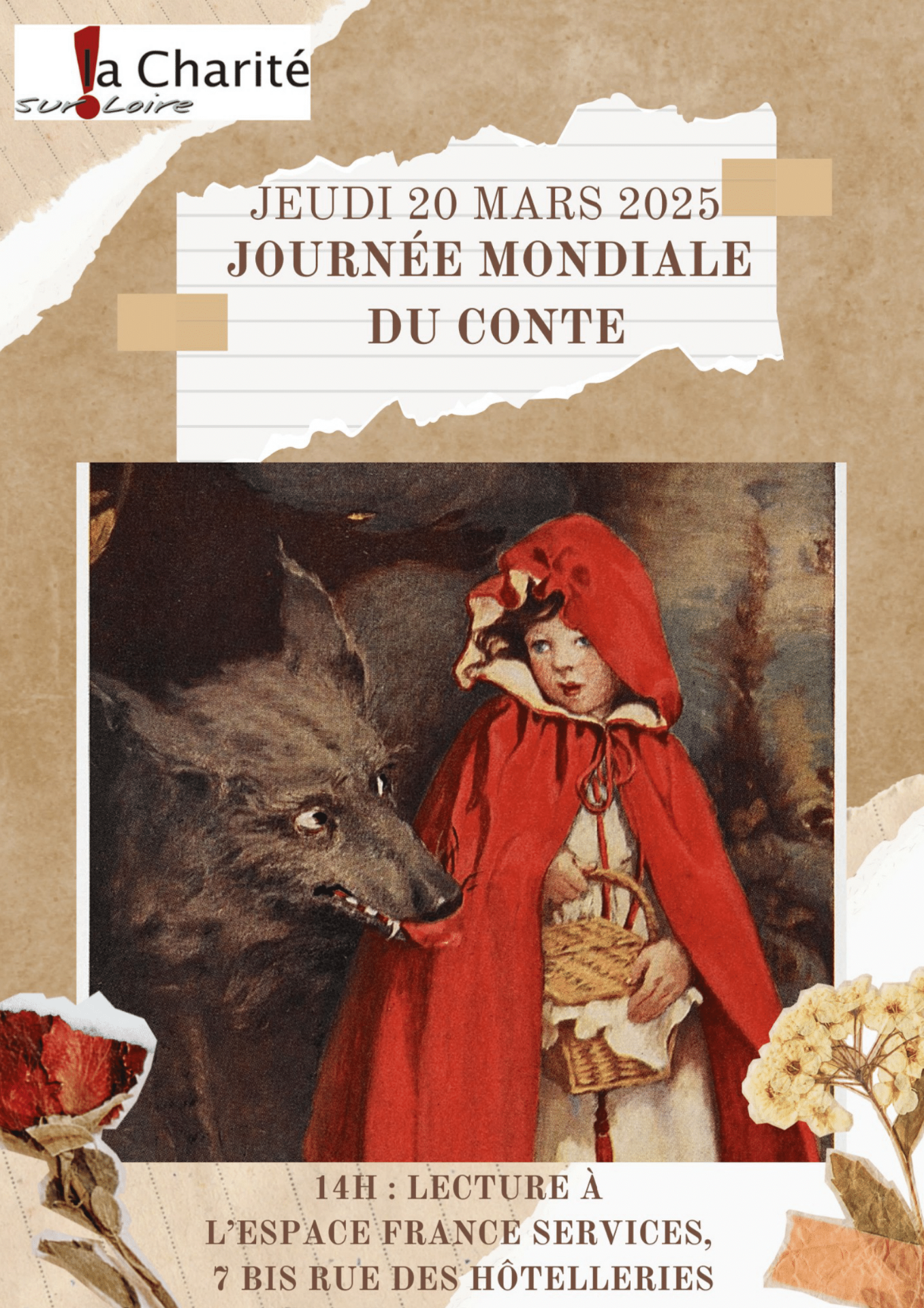 Journée mondiale du Conte animé par la Bibliothèque des Bertranges à France Services à La Charité-sur-Loire