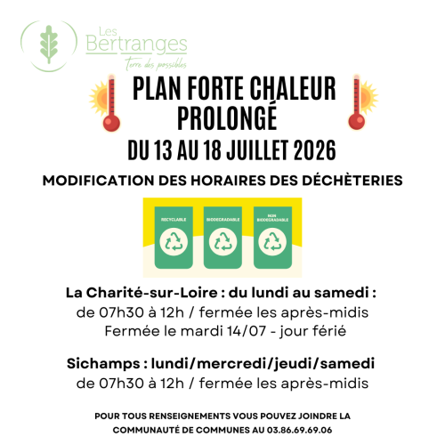 plan forte chaleur déchèterie 