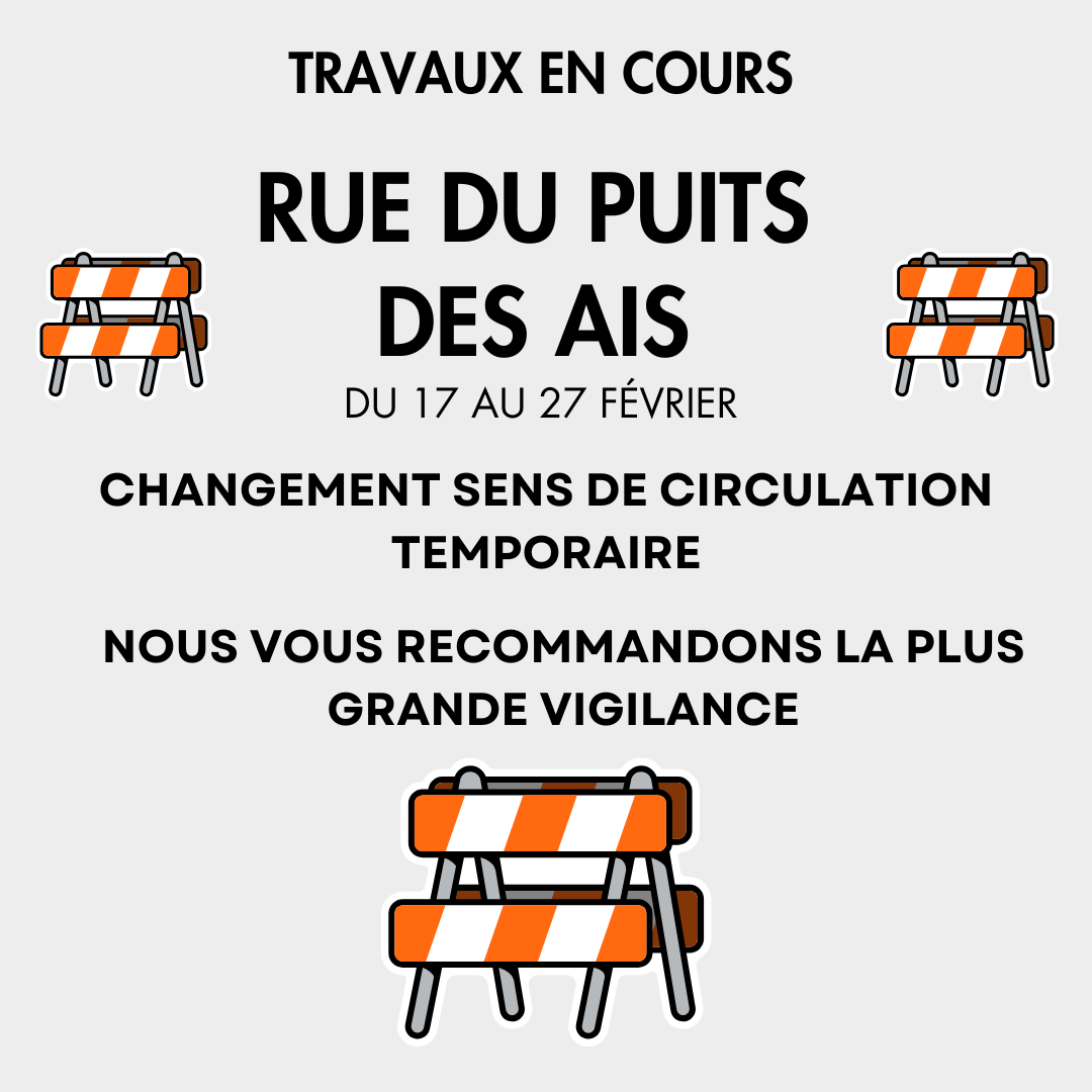 Travaux en cours rue du Puits des Ais à La Charité-sur-Loire