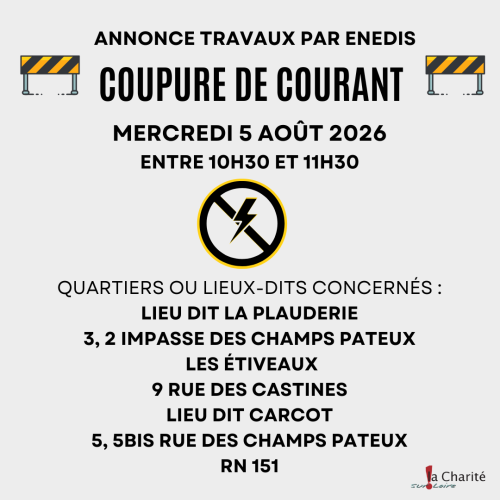 Coupure électricité août 