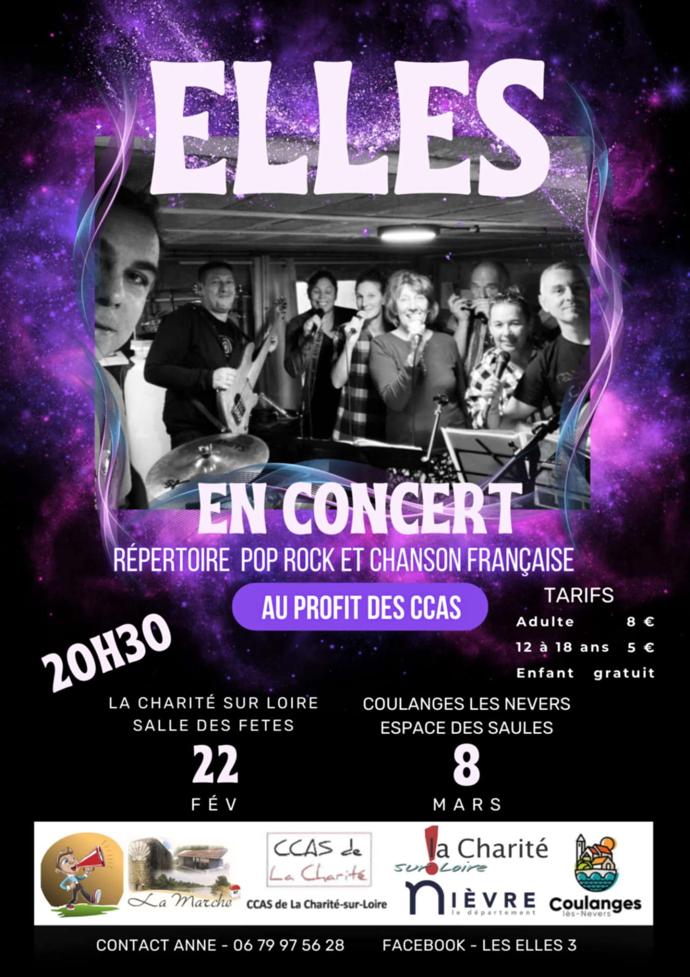 ELLES en concert à la salle des fêtes de La Charité-sur-Loire